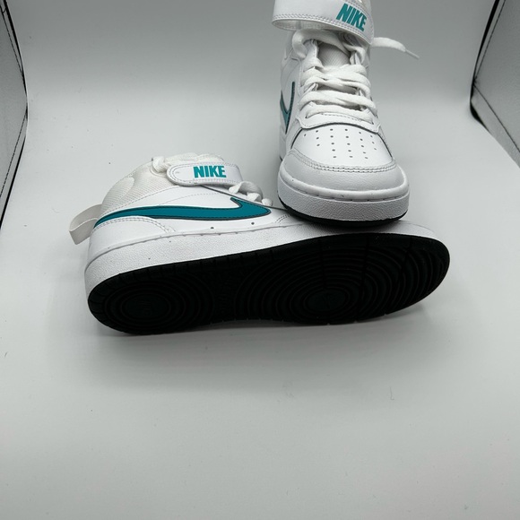 Nike Court Borough Mid 2 (GS) White Aquamarine NIB Sz 4.5 Y - Picture 5 of 6